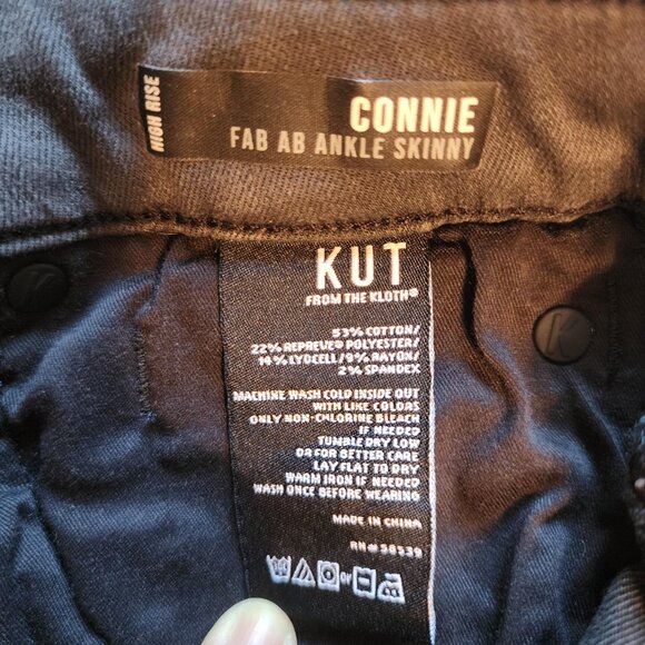 Kut From the Kloth High Rise Connie Fab Ab Ankle Skinny, Size 6 - Picture 6 of 6